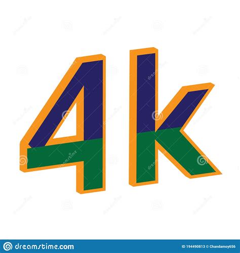 Vector 4k Text Design Illustration Stock Vector Illustration Of Hdmi