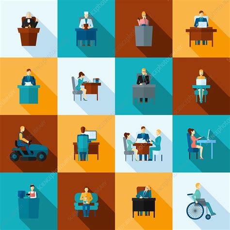 Sedentary lifestyle icons, illustration - Stock Image ...