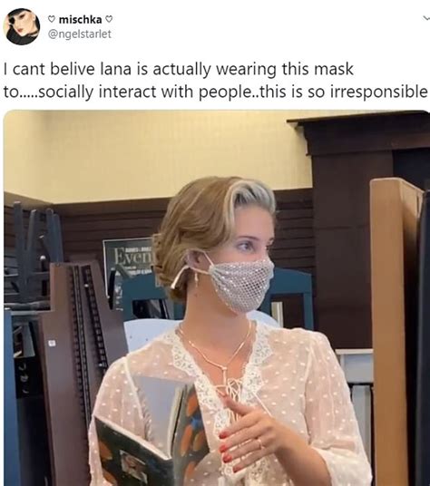 Lana Del Rey Angers Fans As She Wears A Mesh Face Mask For A Meet And