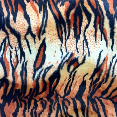 Orange Tiger Print Velboa Faux Fur Fabric Sold By The Yard Etsy
