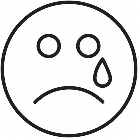 Cry Emoticon Sad Tear Unhappy Icon
