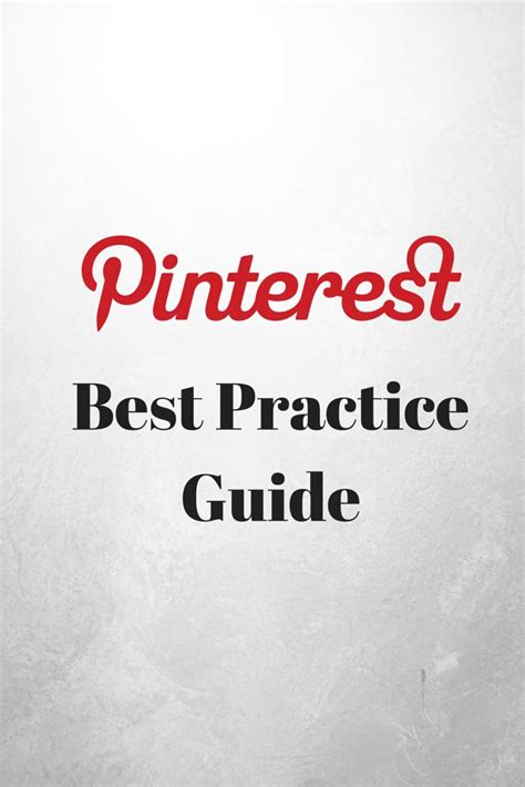 Free Best Practice Guide Disclaimer Pinterest Is Not Sponsoring This