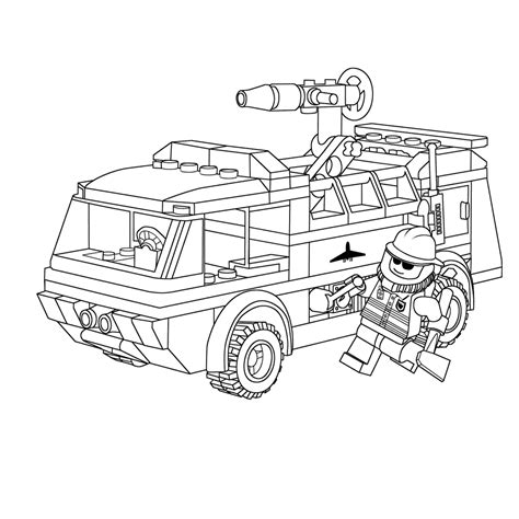 Vrachtwagen en arbeider uit lego city. Leuk voor kids - Lego City brandweerauto