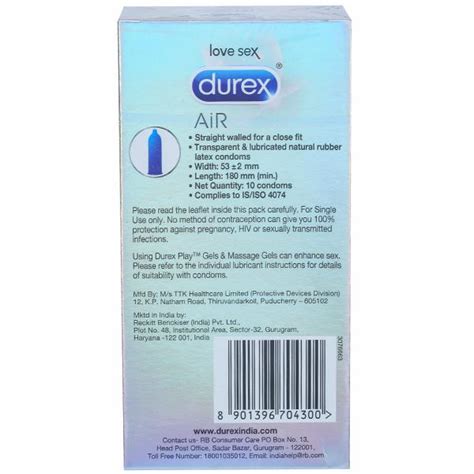 Wholesale Durex Love Sex Air Ultra Thin Condoms Pack Of 10 Online Retailer Shakti