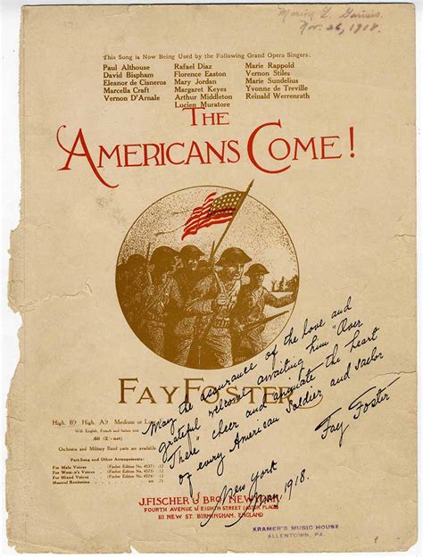The Americans Come 1918 The University Of Tulsa Archival Catalog