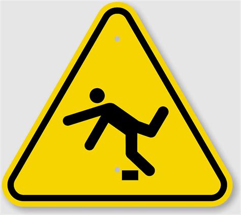 Warning Signs Fall Prevention Slip And Fall Wet Floor Sign