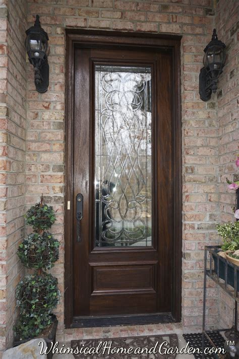 Leaded And Beveled Glass Front Entry Door