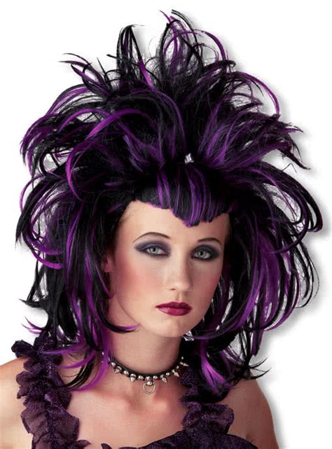 Gothic Devil Wig Purple Black Cosplay Wig Visual Kei Karneval