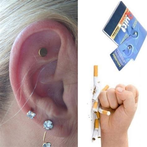 Magnet Auricular Quit Smoking Acupressure Patch No Cigarettes Health