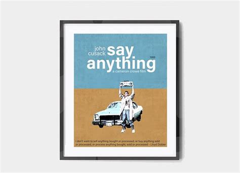 Say Anything Movie Poster John Cusack Print Cameron Crowe Etsy