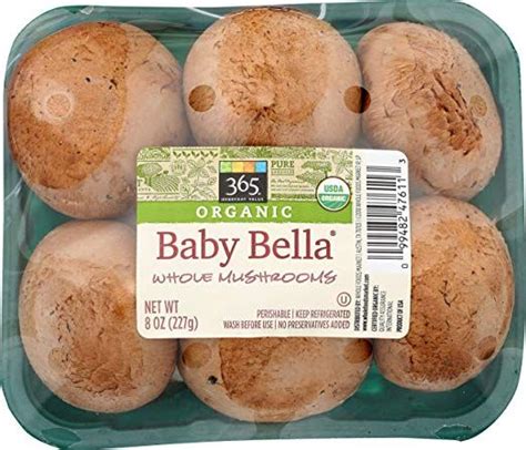 365 Everyday Value Organic Baby Bella Whole Mushrooms 8 Oz