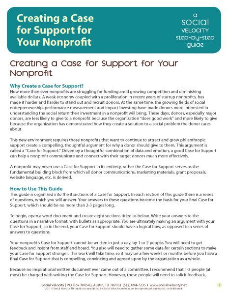 Guide To Creating A Case For Support For A Nonprofit That Can Help You