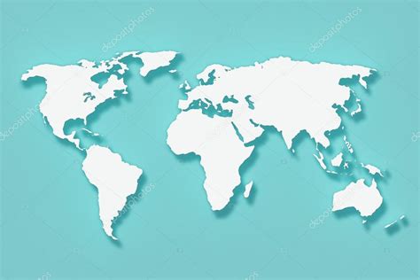 World Map 3d Rendering Stock Photo By ©doomu 121730008