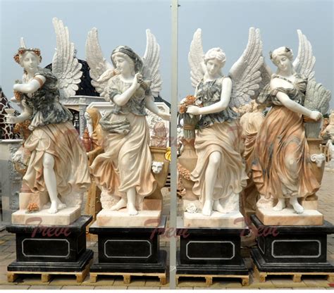 Multi Color Marble The Four Goddesses Of The Seasons Angel Statues For