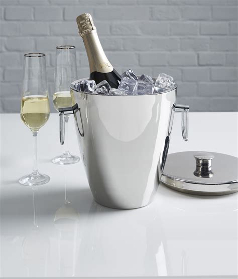 Mgbw Stainless Steel Champagne Bucket Sleekly Tapered Modern Ice