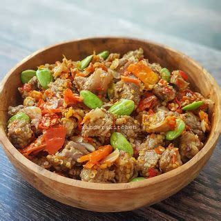 Resep membuat bakso mercon isi cabai, pedasnya nendang! Resep Masakan nusantara: OSENG MERCON DAGING PETE di 2020 | Resep masakan, Masakan, Daging