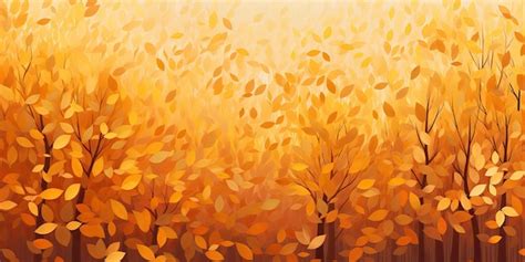 Premium Ai Image Background Of Golden Autumn Leaves