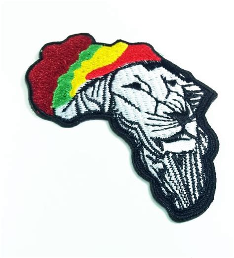 rasta lion of judah rastafari ethiopian reggae jamaica flagjacket shirt t shirt patch sew iron