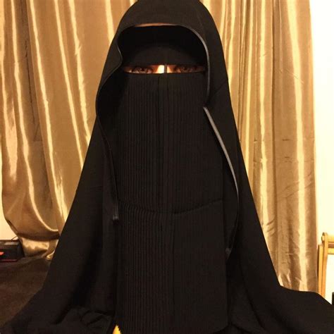 Saudi Two Layer Niqab Hijab Burqa Islamic Face Cover Veil Abaya Burka