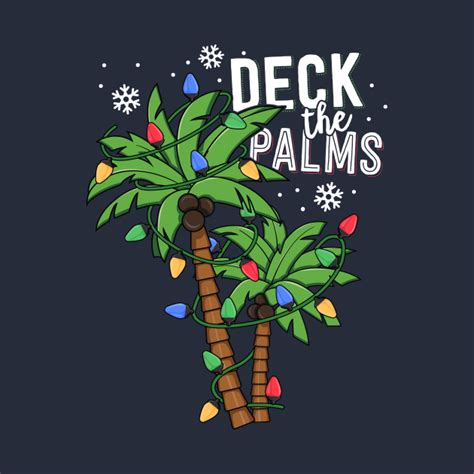 Deck The Palms Tropical Hawaii Christmas Palm Tree Lights Beach
