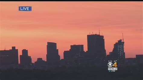 Stunning Sunrise Over Boston Skyline Youtube