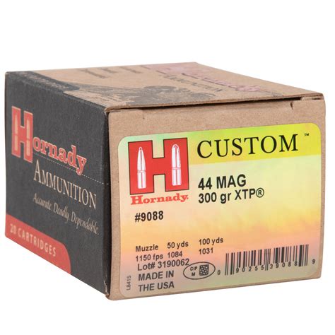 Hornady Custom 44 Magnum 300gr Xtp Handgun Ammo 20 Rounds Sportsman