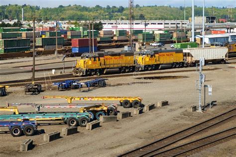 Union Pacific Railroad Yard Editorial Stock Photo Image Of Power