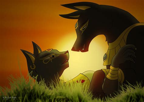 bastet and anubis by milynh83 on deviantart