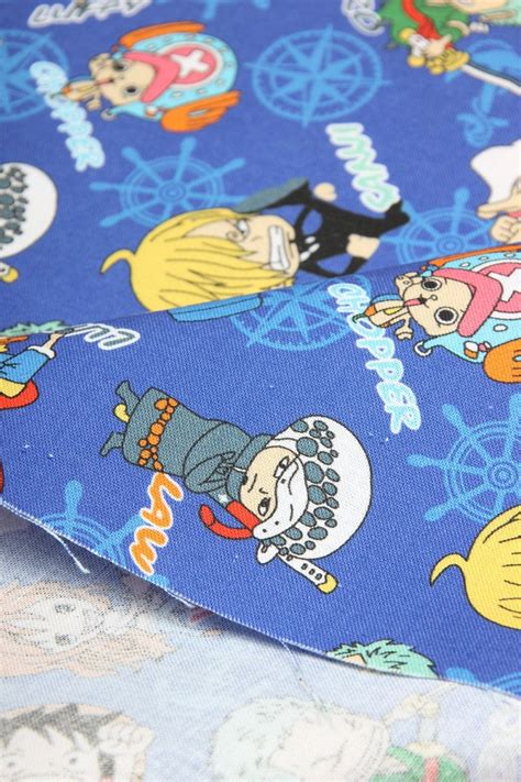 One Piece Japan Anime Fabric 100 Cotton Fabric Cartoon Etsy
