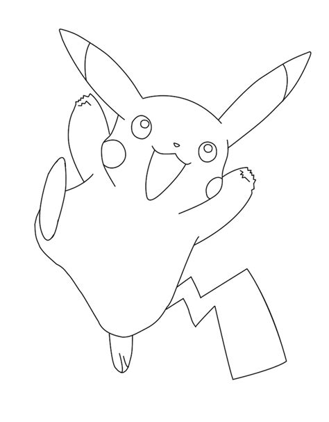 Cute Pikachu Coloring Page Anime Coloring Pages