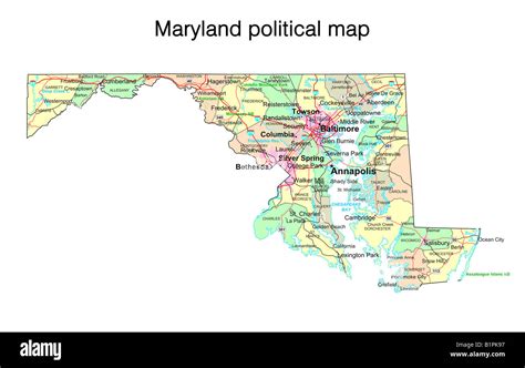 Political Map Of Maryland Map Political Map County Map Gambaran