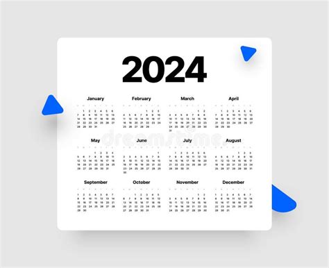 2024 New Year Card Or Invitation Design Stock Illustration
