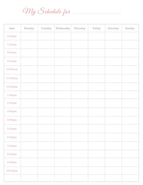 New Year New Schedule | School schedule printable, School schedule, Schedule template