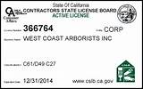 Tree Contractors License Images