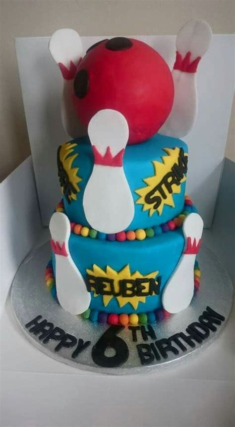 Bowling Themed Birthday Cake Made By Michelles Wedding Cake Boutique
