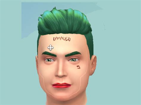 Joker Face Tattoo From Suicide Squad The Sims 4 Catalog