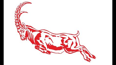 The meaning of a mountain goat is confidence, stability, and trust. How to Draw a Mountain Goat tattoo / Как нарисовать ...