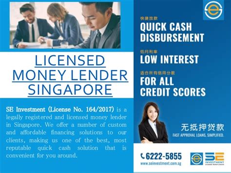 Licensed money lender is one of the top leading companies that offer good financial services in malaysia. Licensed money lender singapore
