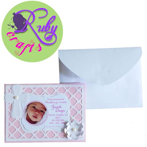 It endeavors to provide the products that you want, offering the whatever ruby gift styles you want, can be easily bought here. Christening invitation card Designed and sold by Ruby ...