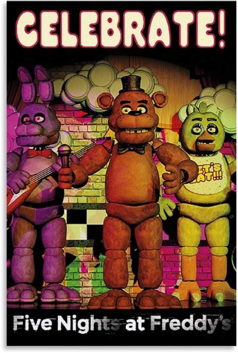 Xydd Fnaf Poster Five Nights At Freddys Celebrate Poster Canvas Art