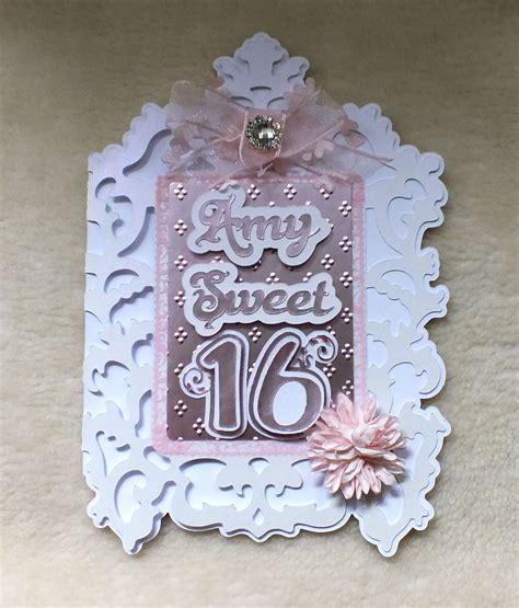 Handmade Sweet 16 Birthday Card By Mandishella 16th Birthday Card