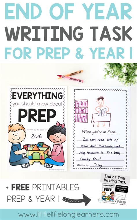 End Of Year Writing Task For Prep Students Little Lifelong Learners