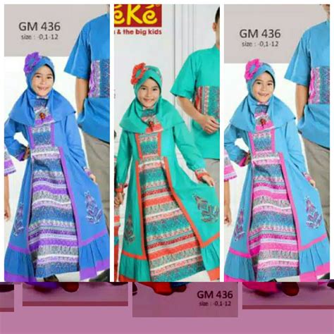 Model gamis baju lebaran terbaru. Agen Baju Muslim Anak - Voal Motif