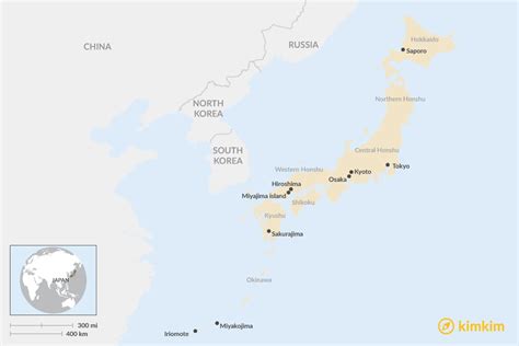 Map of japan, satellite view. Guide to Japan's Main Regions | kimkim