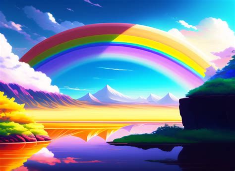 Rainbow 80 Rainbow Background Anime For Social Media And Computer