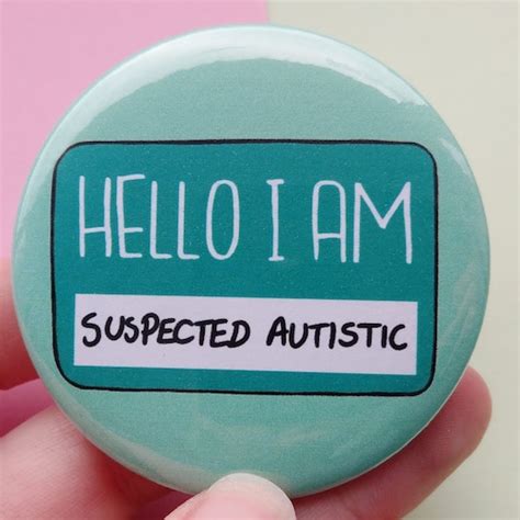 Hello I Am Autistic And Anxious Badge Mental Health Pins Etsy