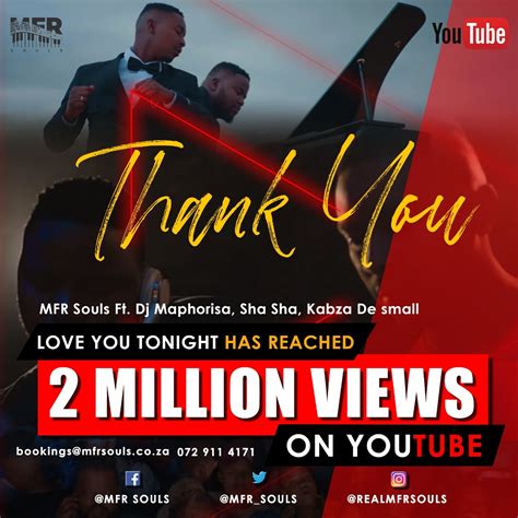 Djs Production Mfr Souls S Love You Tonight Hits 2 Million Views On