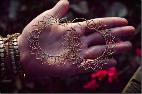 diwali 2017 jewelry inspo ~ lotus flower statement earrings