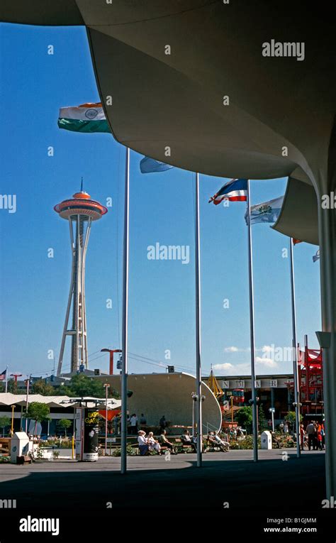 Space Needle At The Seattle Worlds Fair 1962 Washington State Usa