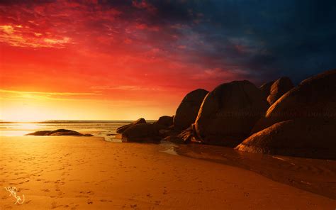 Fire Beach Hd Nature 4k Wallpapers Images Backgrounds